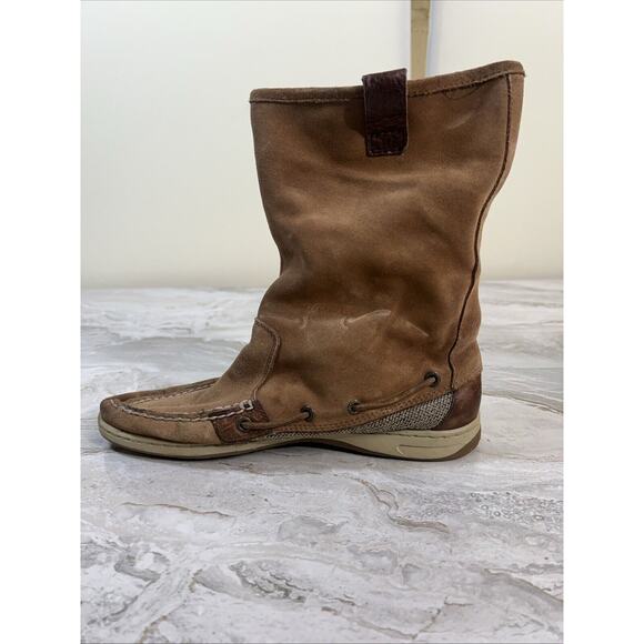 Women’s Sz 9M PFR Sperry Top-Sider Casual Boat Stitched Moc Toe Boots 9616707 - Picture 8 of 11